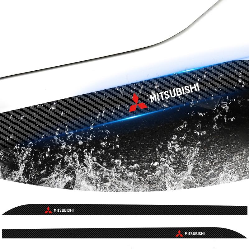 2 Stück Carbon Auto Tür Seitenleiste Schweller Streifen Aufkleber Decals Styling Für Mitsubishi Asx Lancer Outlander Pajero Ralliart Zubehör Auto Styling