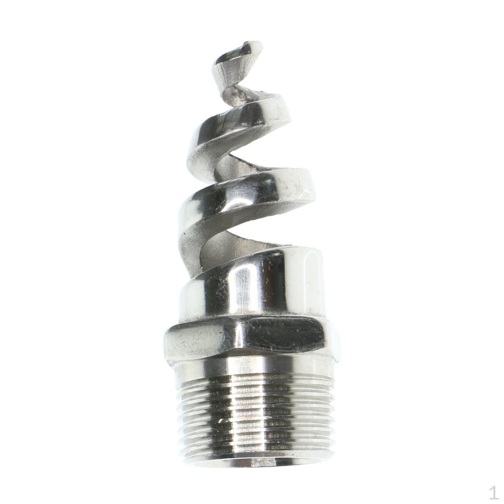 1Pc Durable Stainless Steel Spiral Cone Nozzle Spray Sprinkler Head 1/4'' To 1-1/2'' , The Angle