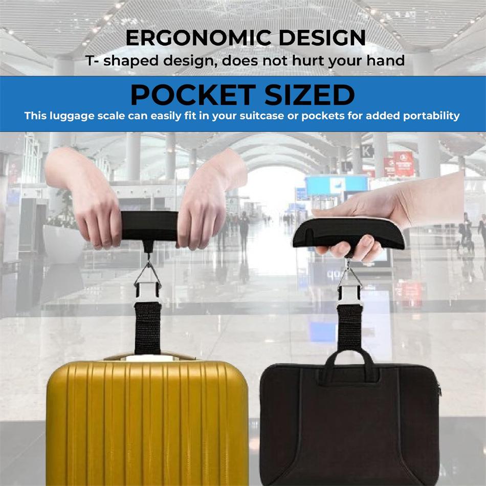 50KG Portable Electronic Luggage Scale with Hook and Thick Handle