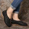 New women's shoes, women's shoes hollow wedge heel large size women's single shoes