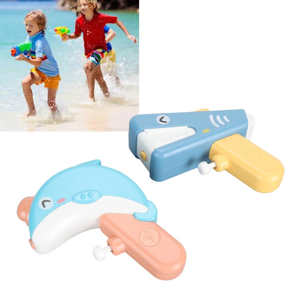 2pcs Kids Water Toy Multipurpose Portable Cartoon Dolphin Leakproof Water Launcher Toy for Outdoor Water Fight
