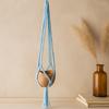 Macrame Plant Hanger Powder Blue Medium