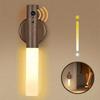 Night Light Motion Sensor Night Light Rechargeable Wall Light Magnetic Wall Light Wooden Wall Light for Bedroom Stairs