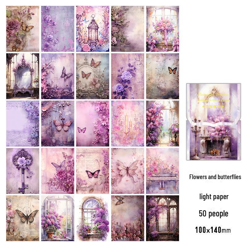 Zaomo Paper Beautiful Dream Series Retro Notebook Collage Pack - 4 Styles