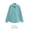 Kaslead New Arrival Women's Clothing Fashion Style Fashion Casual Minimalist All-Matching Striped Long Sleeve Shirt Top