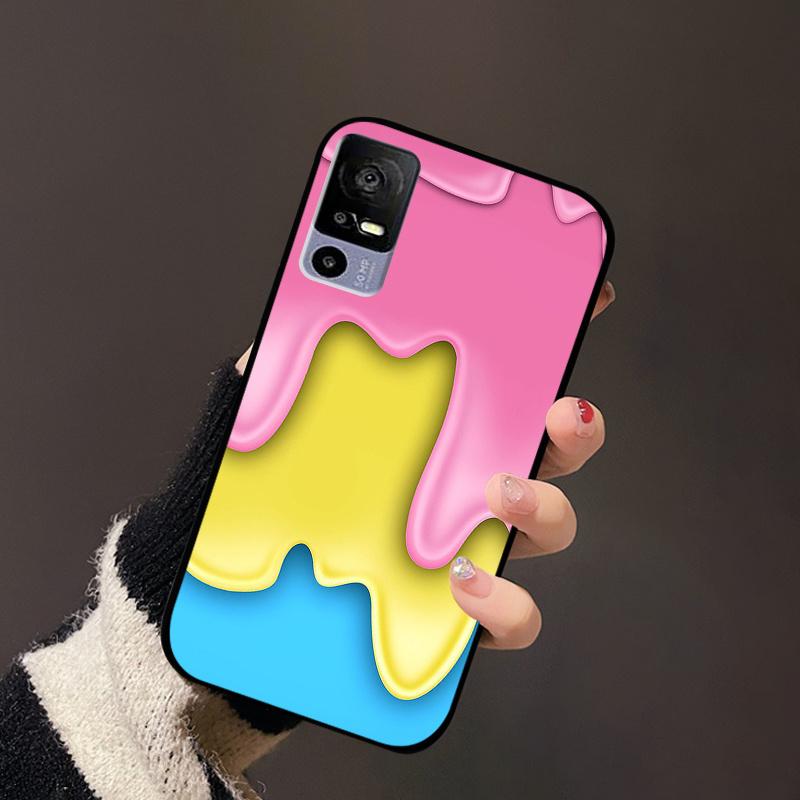 

For TCL 40R 5G Case Soft Silicone TPU Fashion Back Cover For TCL 40R T771K T771A T771H Phone Case TCL40R Coque Painted Bumper TCL 40R 5G