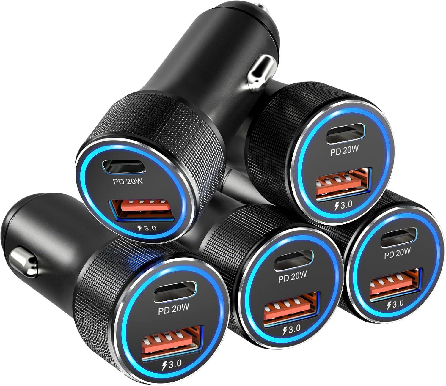 

New Huawei Cross-border PD Car Charger - Metal, Super Fast Charging, Aluminum Alloy Cigarette Lighter Adapter.