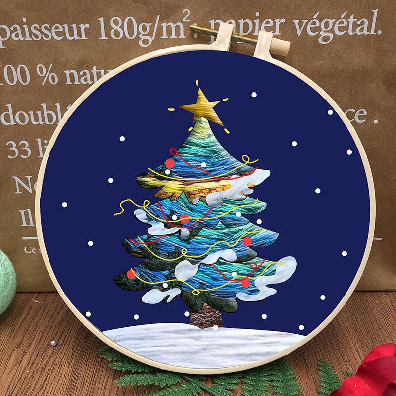 

1 шт. Вышивка с рождественским колокольчиком, набор для рукоделия из ткани, креативное шитье 20cm