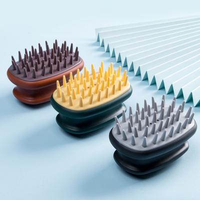 Kopfhautmassagegerät Shampoo-Bürste mit ergonomischem Griff Männer Frauen Tragbar Reise Haarwachstum Kopfhautpeeling Schrubber Reinigungsbürste