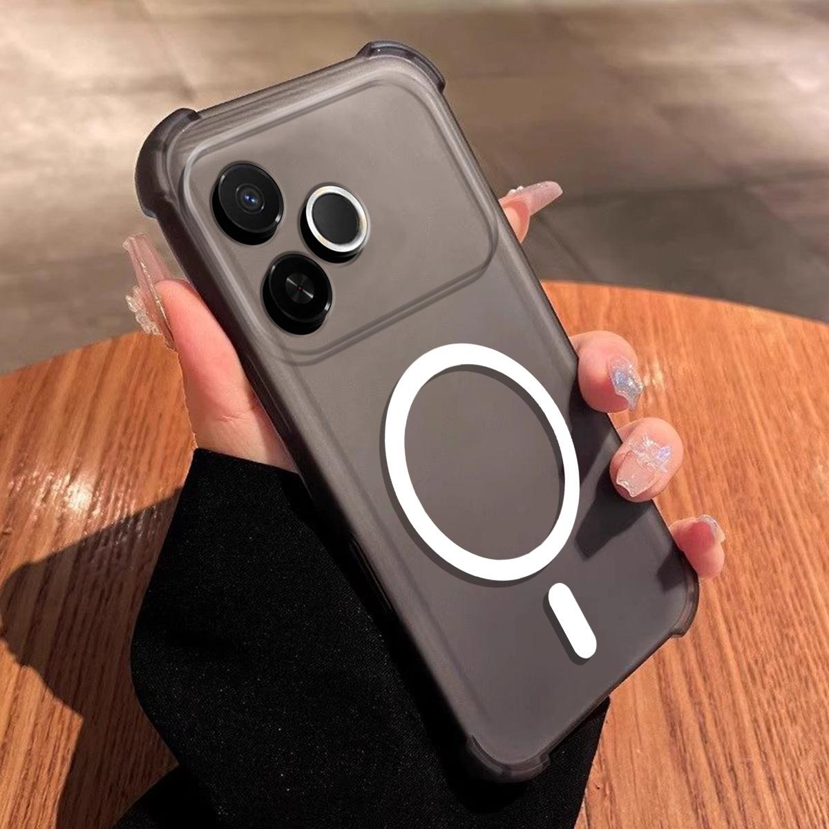 Case for OPPO A6c Cute Airbag Corner Pastel Matte Magnetic Casing Semi Shockproof Phone Cover OPPO A6c матовый черный