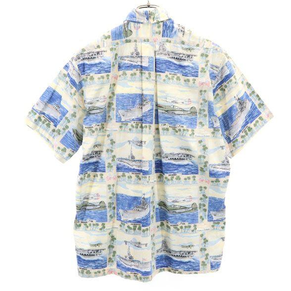 Reyn Spooner 90s Swimsuit Tag Reverse Print Short Sleeve Pullover Button Down Shirt Men's Used