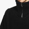 Nike Fleece Knit Half-Zip Stand-Collar Jacket Women Jackets Black DD6475-010