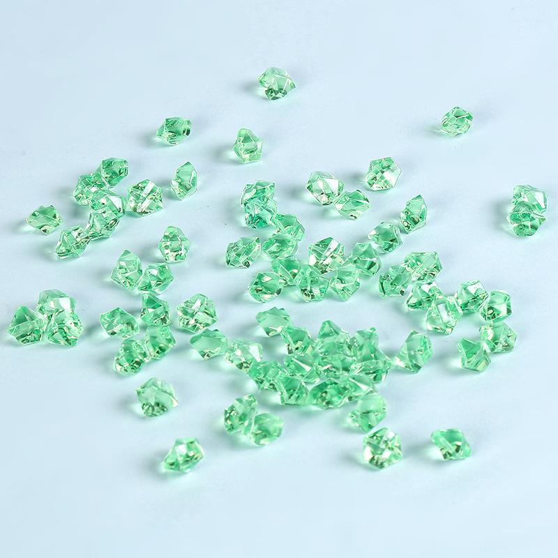 150 PCS Fake Diamonds Plastic Ice Cubes Acrylic Clear Ice Rock Diamond Crystals Fake Ice Cubes Gems