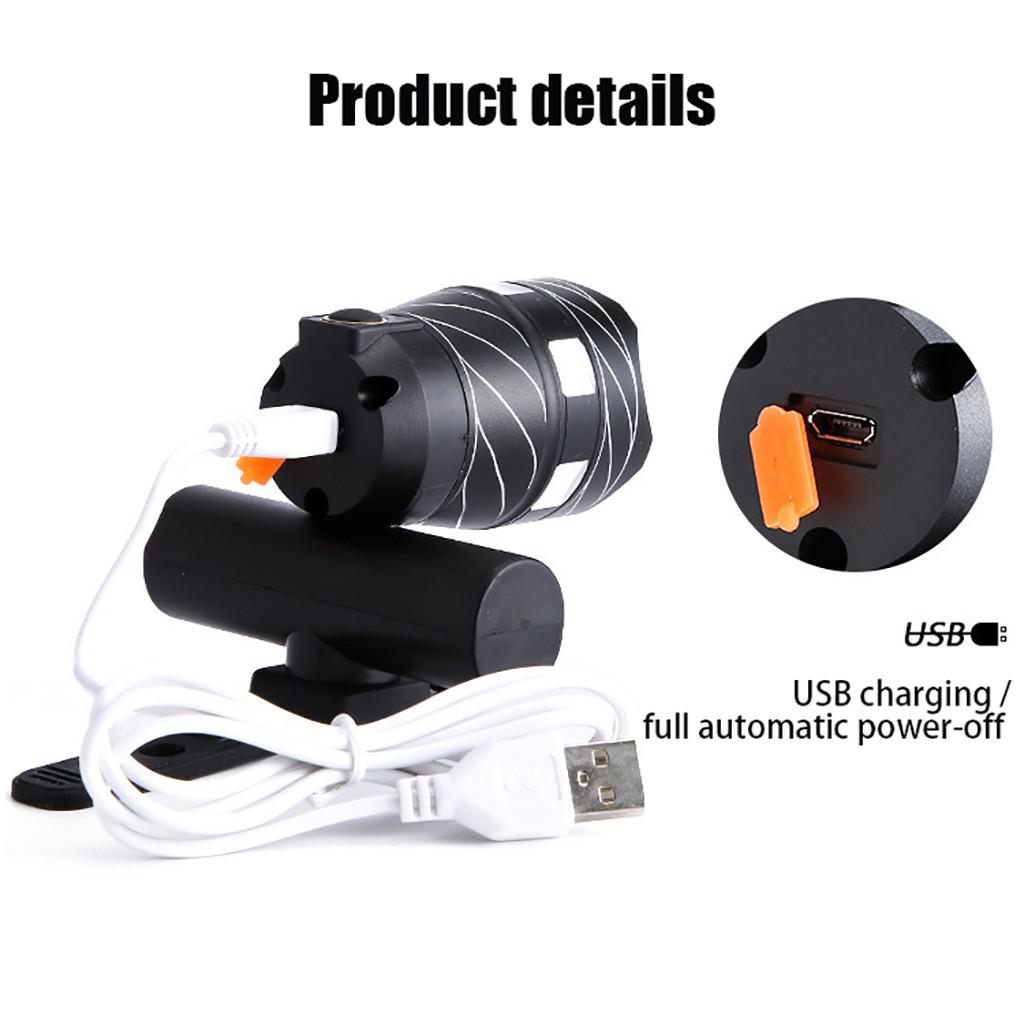 Bicycle Focusing Headlight Rechargeable LED Bicycle Light Bike Front Headlight