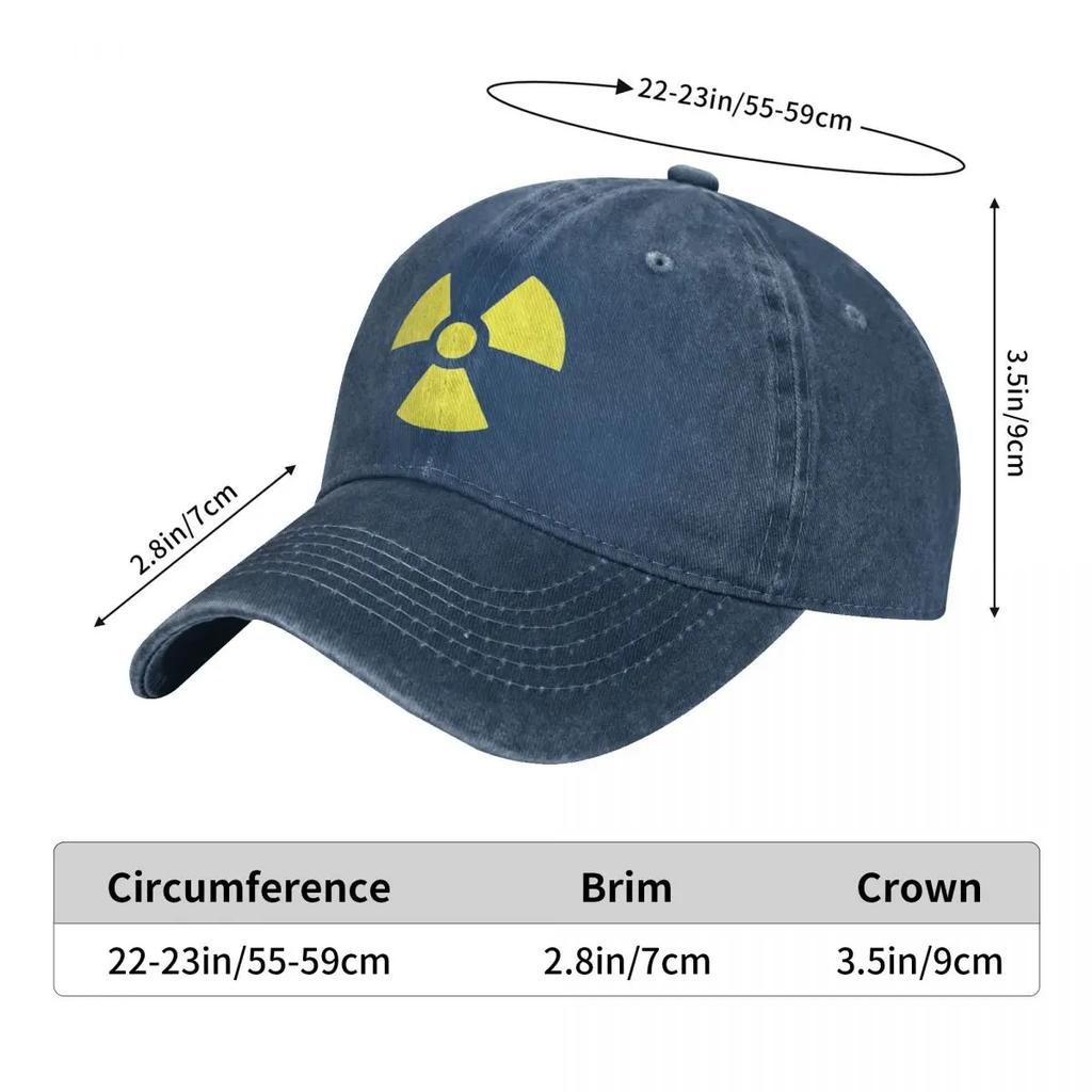 Test Radioactive Unisex Baseball Caps Distressed Cotton Hats Cap Casual Outdoor Activities Headwear