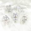 Home Party Supplies Pendant Handmade Materials Dazzle UV Plated Jewelry Accessories Rabbit Loose Beads 5pcs Bracelet Necklace DIY Transparent Fashion