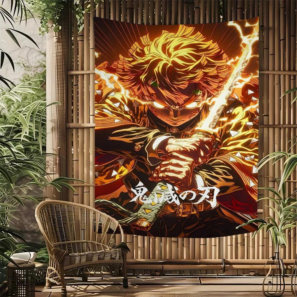 Anime Demon Slayer Cartoon Tapestry Art Science Fiction Room Home Decor Wall Hanging Home Decor