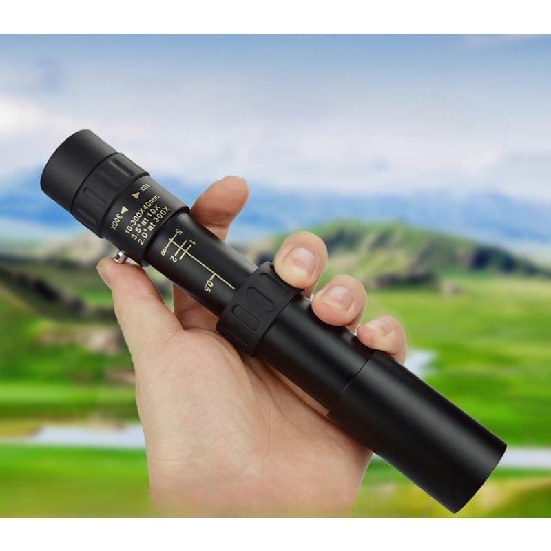 Binchi Outdoor Equipment 10-300 × 40 Continuous Zoom Monocular Telescope High-Power Hd Portable Metal Looking Glasses