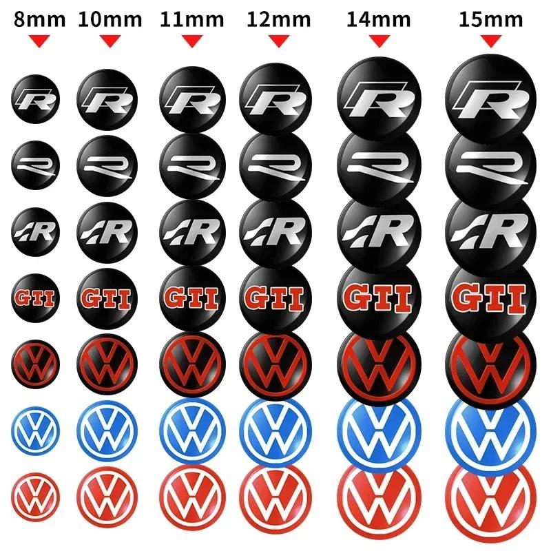 W128W127Car Key Sticker Auto Control Keychain Badge Accessories For Volkswagen Tiguan Bora POLO PASSAT CC Touran GOLF Jetta Arteon