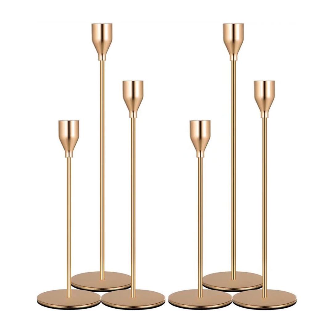 

Европейский железный подсвечник для домашнего и свадебного декора, ремесло для украшения гостиной. French Gold Six-Piece Set