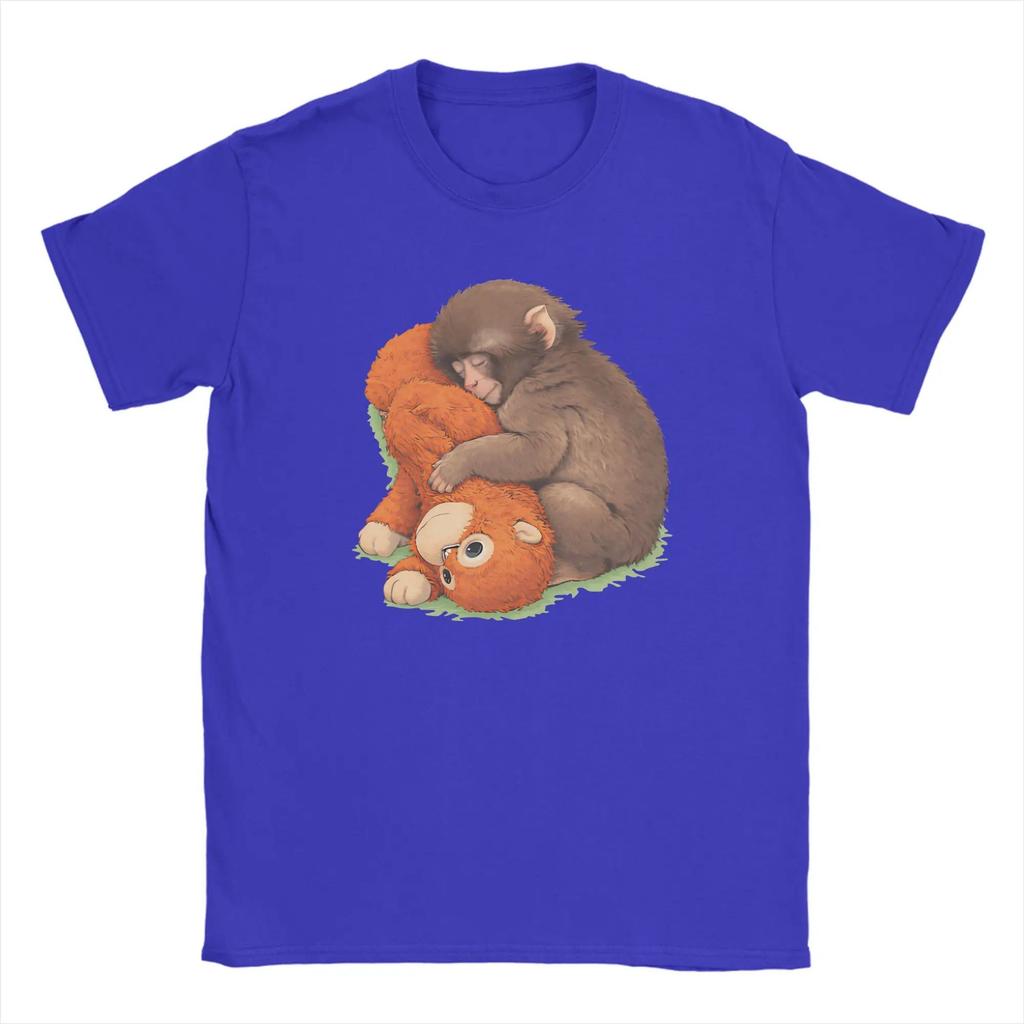 Vintage Harajuku TShirt Punch Monkey Trendy Cool T Shirts Cotton Tshirt Summer Casual Loose Short Sleeve Print Tee Unisex