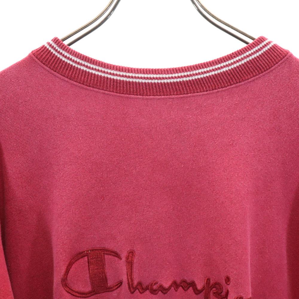 Champion 90s Reverse Weave Made in USA Embroidered Tag Old Long sleeve sweat trainer Men's Used
