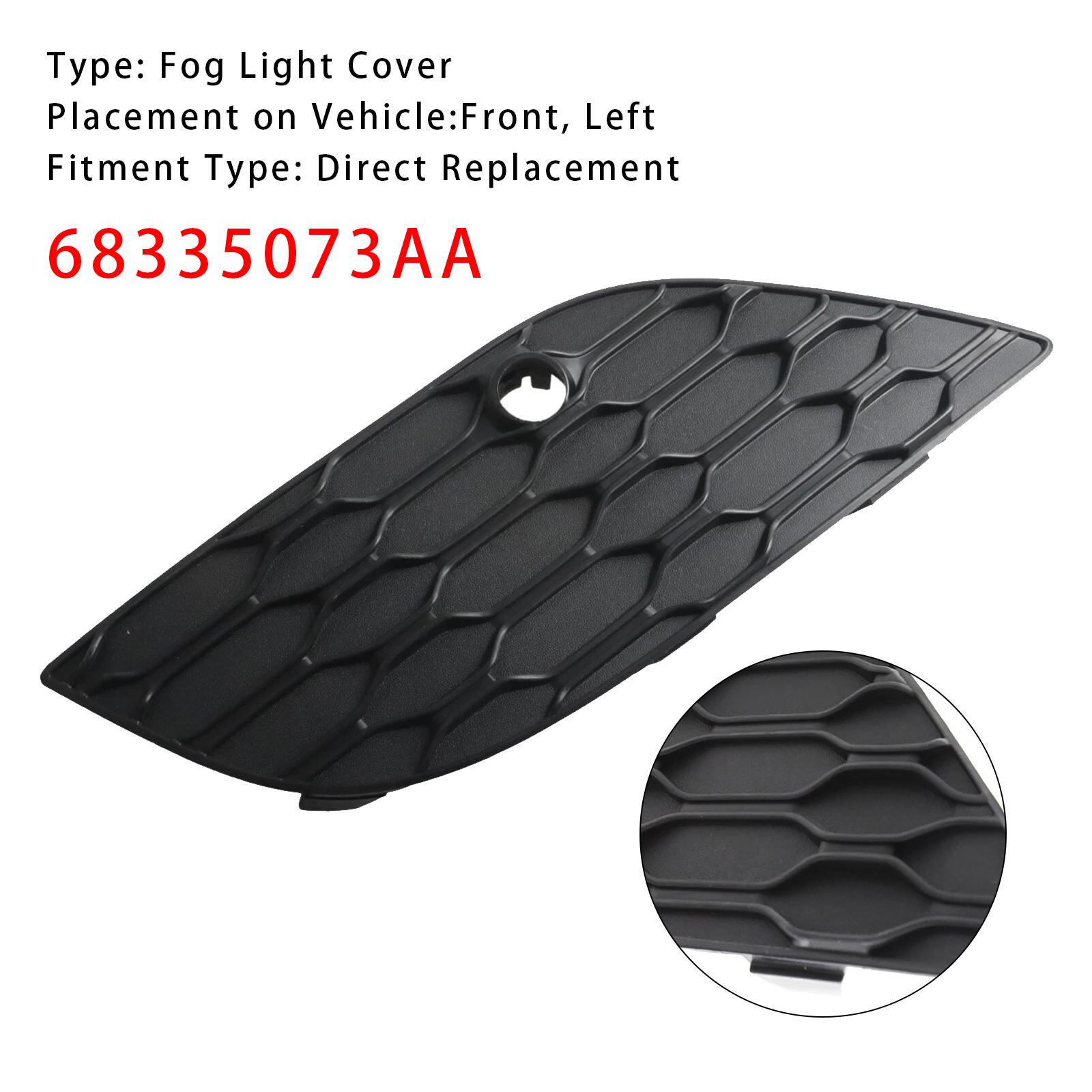 Left Side Bumper Fog Light Cover For Jeep Grand Cherokee 2017-2022 68335073AA
