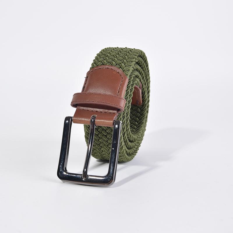 Korean Style Elastic Woven Canvas Belt for Men and Women - Casual and Versatile