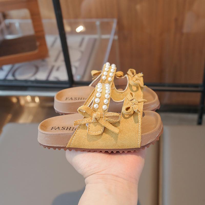 Girls slippers Children's Non-slip Student Fashion Bow New Summer Shoes Soft Sole Beach slippers Kids