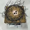 Lighted Halloween Wreath with 50 LED Lights for Porch Outdoor Party Decoration