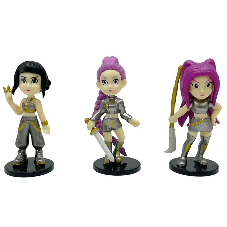 Caliente Anime KPop Devil Hunter Muñeca Vinilo Juguete Rumi Mira Personaje Vinilo Máscara Ornamento Juguete