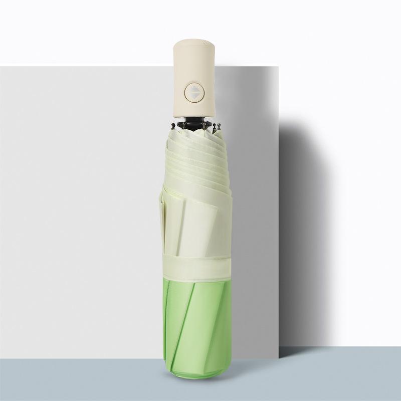 Fully Automatic Umbrella Sunscreen Minimalism Anti-UV Sun Umbrella Three-fold Windproof Sun/Rain Portable Compact Umbrella