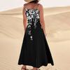 Damen Sommerkleid Lässig Locker Lange Strandurlaub Kleider
