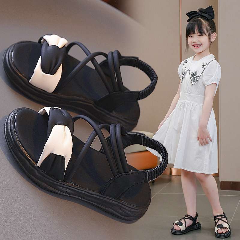 Girls sandals summer 2025 new sports wear princess shoes medium and large children soft sole primary school children beach shoes