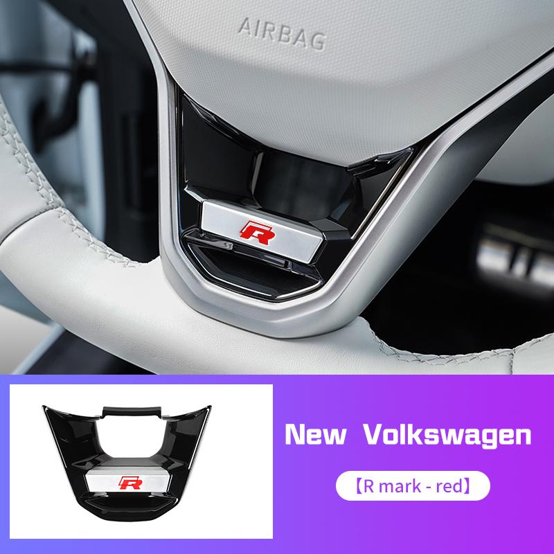 2026 Hot For Volkswagen VW New R R-Line Logo Car Steering Wheel Decoration Cover Accessories For VW Polo Golf MK4 Passat Tiguan