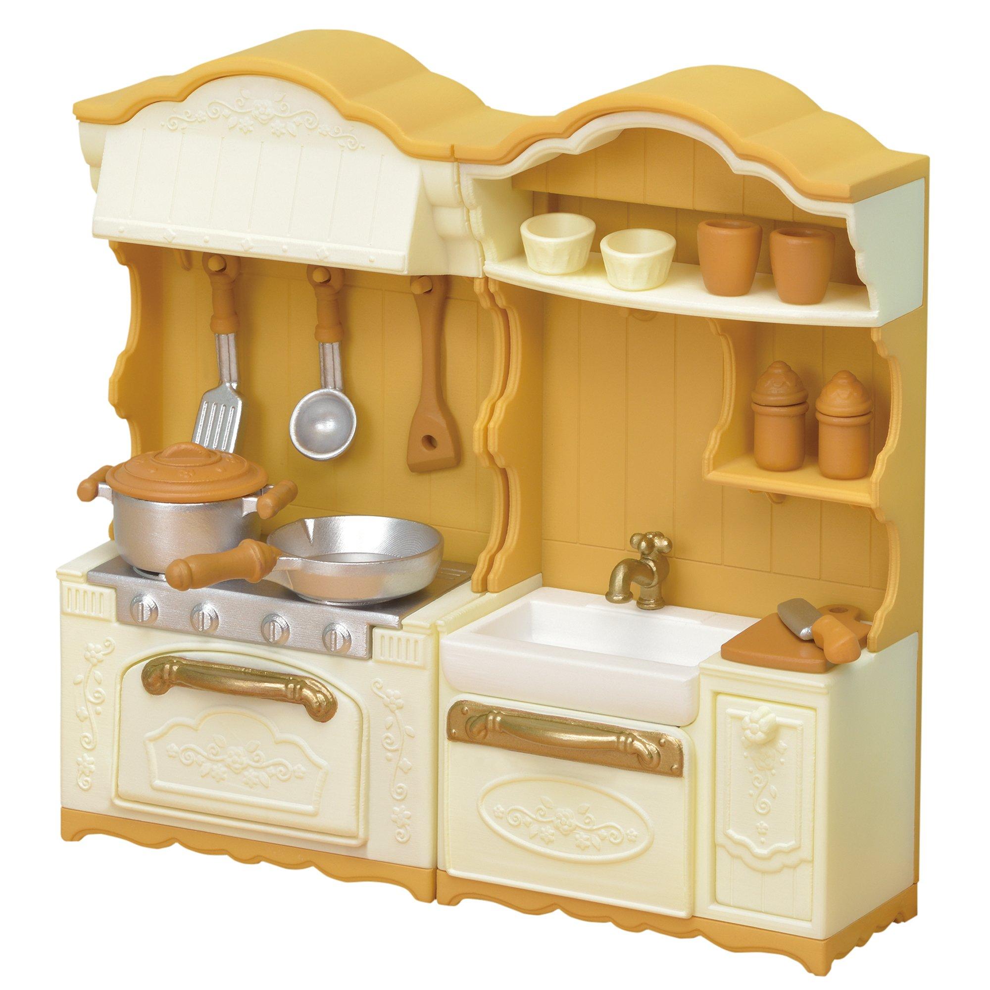

Sylvanian Families Furniture [Stove & Sink] Ka-420 ST Mark Certified Toy Dollhouse for Ages 3 and Up, Sylvanian Families by Epoch
