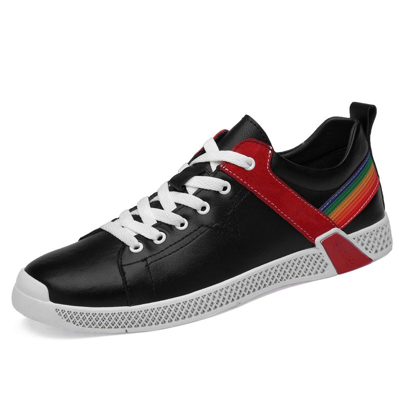 

Trendy Brand Men s Genuine Leather Casual Shoes Fashionable Height Increasing Shoes Minimalist Men s Sports Shoes Wear Resistant 44 чёрный