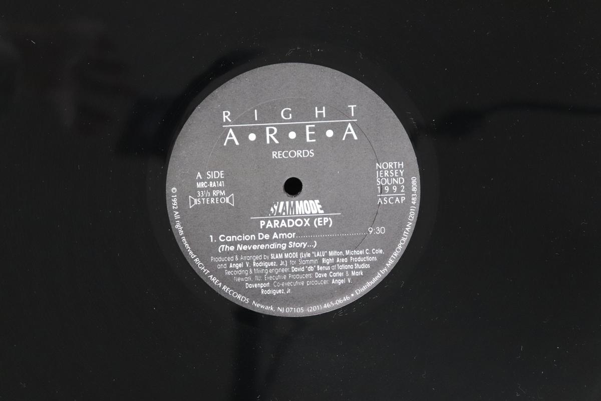 

12inch Record SLAM MODE Paradox EP MRCRA141 RIGHT AREA RECO 1992 US Dance Electronica Used