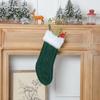 Large Size Knitted Christmas Stocking Solid Color Christmas Tree Ornaments  Family