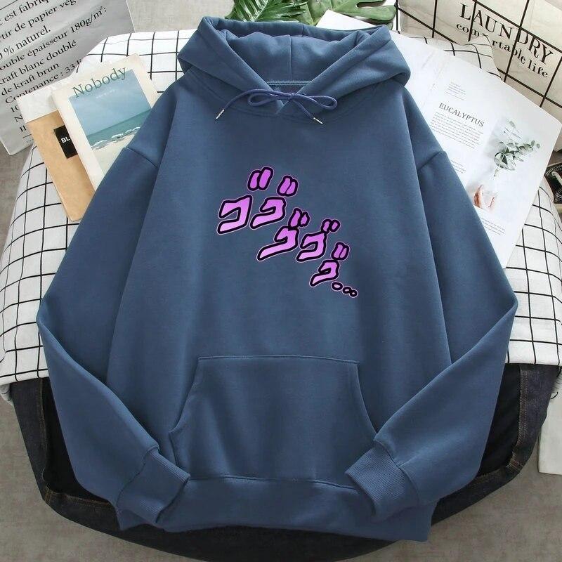 Jojos Bizarre Adventure Anime Print Unisex Hoodies Langarm Warm Hoody Pullover Herbst Neue Persönlichkeit Streetwear