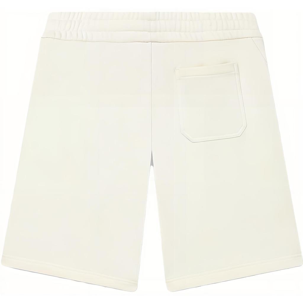 Fila Sports Lifestyle Series Solid Color Letter Logo Print Mid Waist Drawstring Straight Leg Sports Shorts Men Shorts White F11M326601FIV