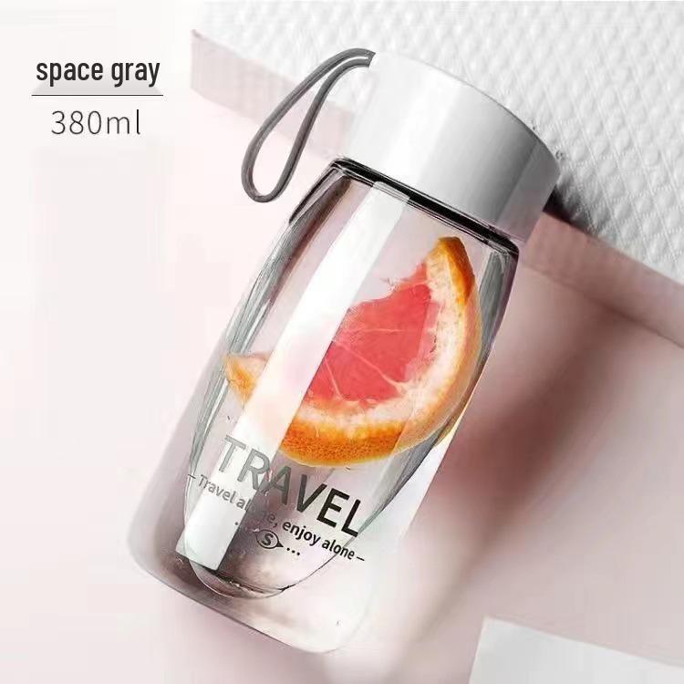 Cute Leakproof Portable Water Cup for Kids - Transparent Plastic