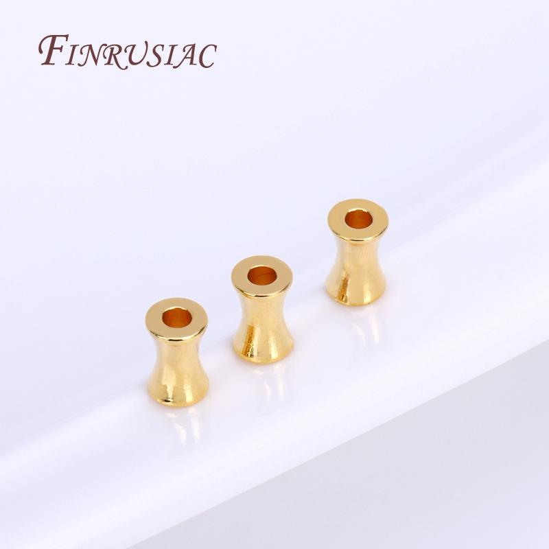 4*6MM High-Quality Large Hole Bamboo Beads,Gold Plated Tube Spacer Beads For Bracelets Necklace Making DIY Jewelry Accessories