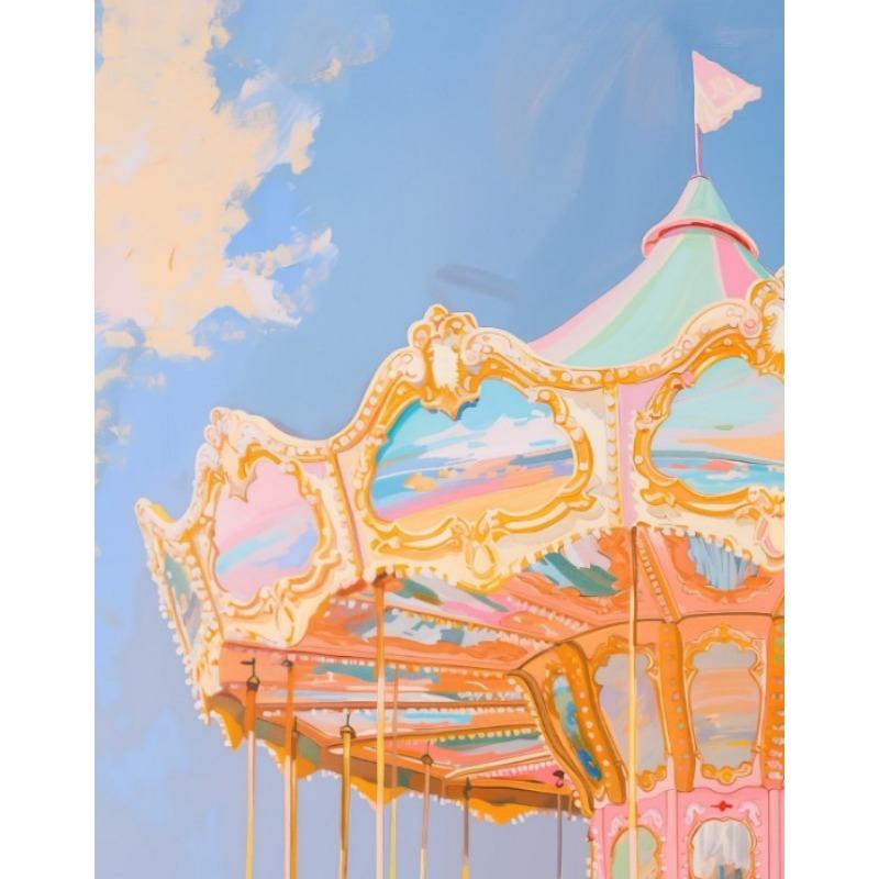 

Fairy Tale World Illustration Poster Pink Castle Mermaid Illustration Wall Decor Nursery Room Kids Room Wall Decor Canvas Prints 21cm×30cm NoFrame