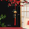 Chinese Lucky Fu Gold Ingot Hanging Ornaments Handwoven Tassel Auspicious Decor for Home New Year Celebration Gift