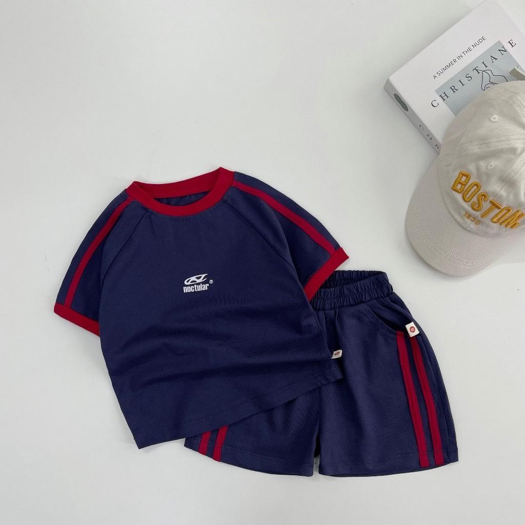 Мальчишеский полосатый минималистичный и удобный костюм 150