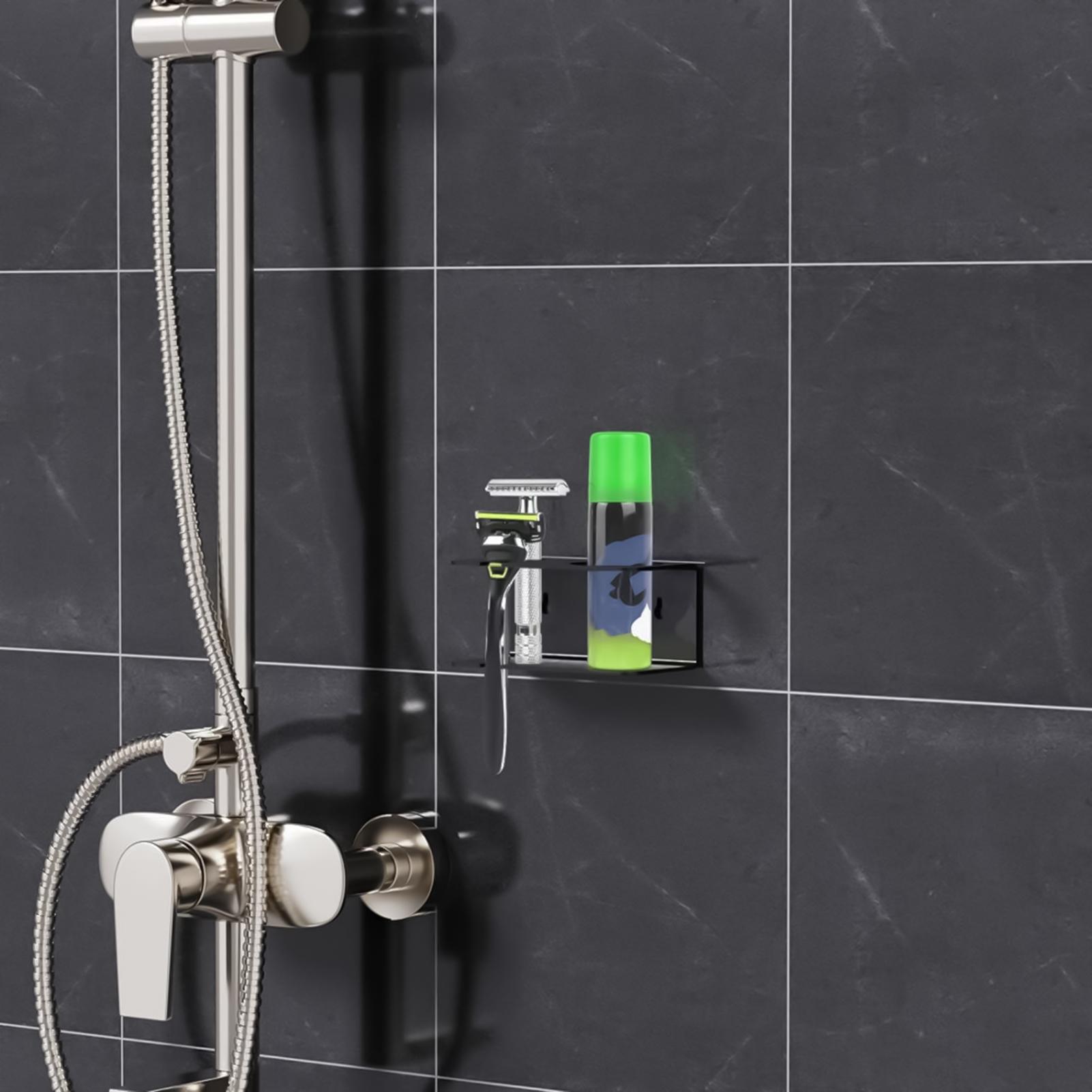 

Razor and Shaving Cream Stand for Wall Adhesive Acrylic Organization Rack for Shower Hotel College Dorm Toilet Accessories CHINA