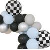 94 Racing Balloon Wreath Kit Decorative Racing Theme Party Supplies Plaid Aluminum Foil Balloon Decorative Gas