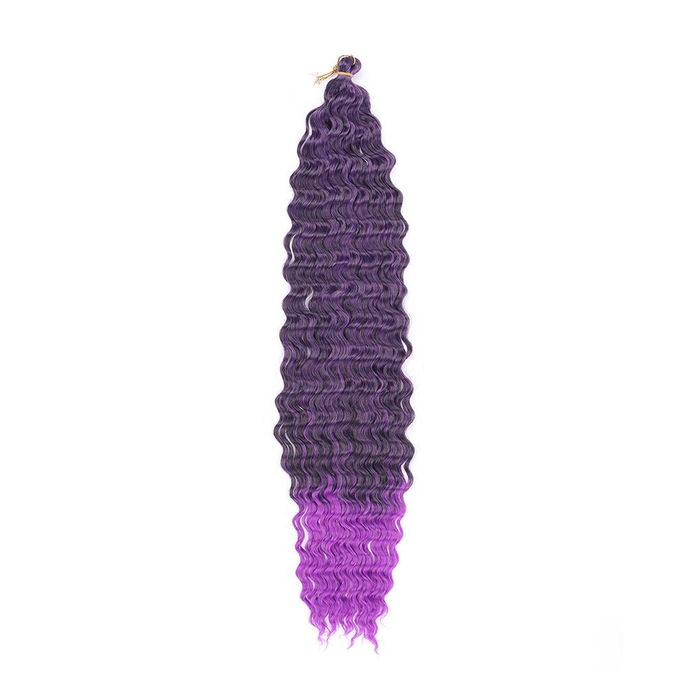 Ocean Wave Crochet Hair Long Deep Wave Curly 22 inch Braiding Hair Soft Synthetic Curly Crochet Hair For Women