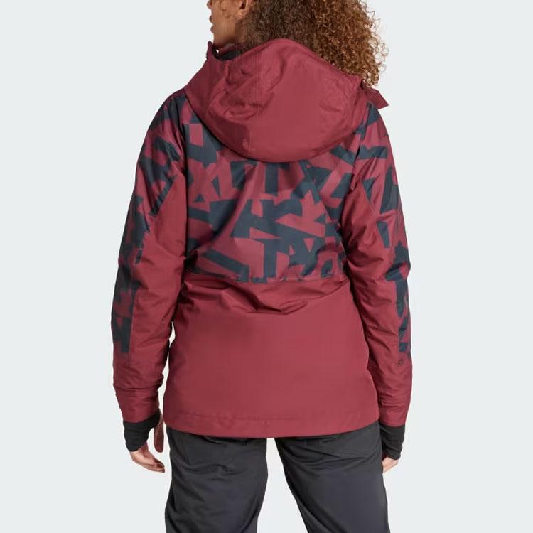 Adidas Terrex Xperior 2L Insulated Rain.Rdy Graphic Jacket Women Jacket Shadow-Red IB1070
